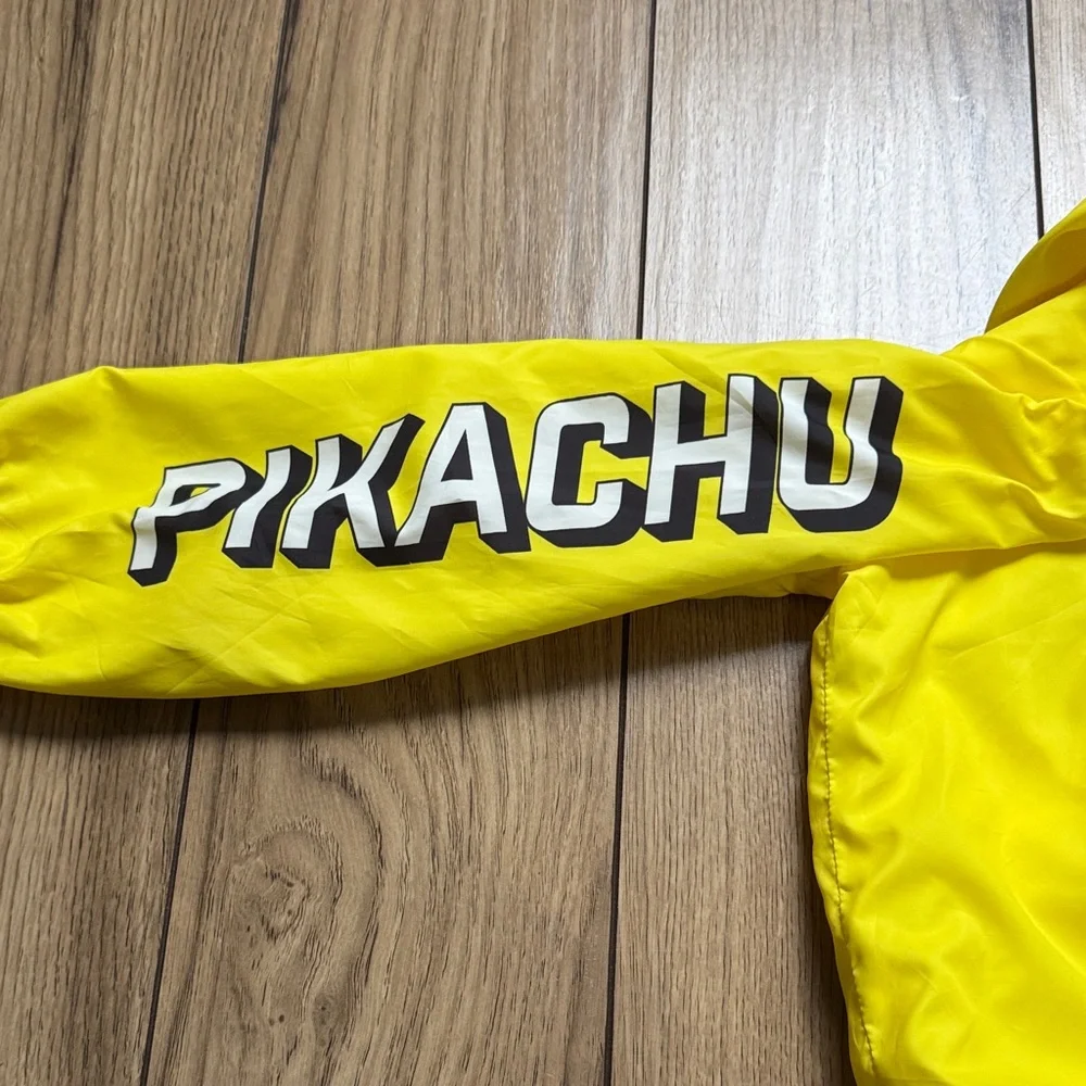 Pikachu Yellow Hooded Kids Jacket PRINT WINDBREAKER